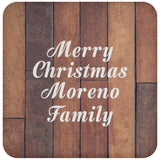 Merry Christmas Moreno Family - Drink Coaster E