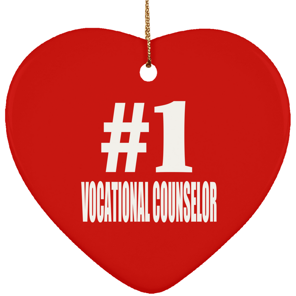 Number One #1 Vocational Counselor - Heart Ornament