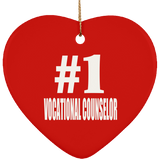 Number One #1 Vocational Counselor - Heart Ornament