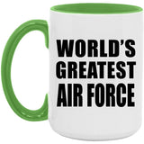 World's Greatest Air Force - 15oz Accent Mug Green