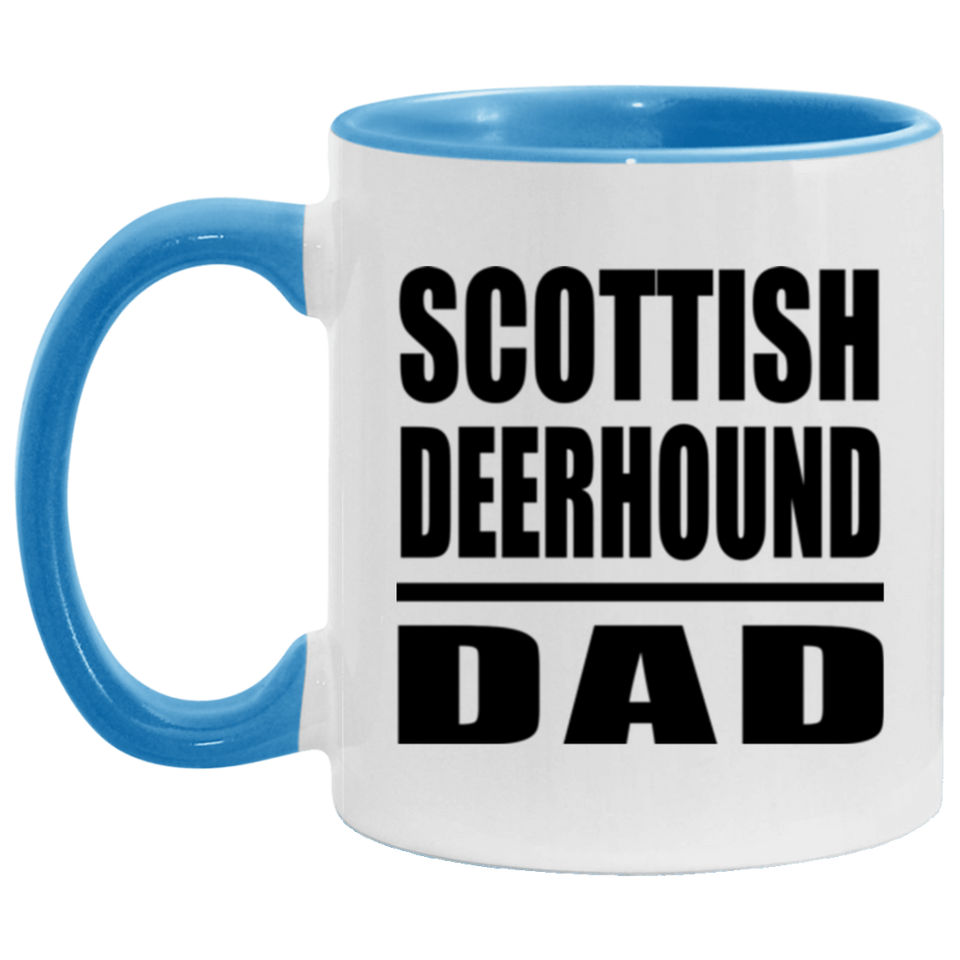 Scottish Deerhound Dad - 11oz Accent Mug Blue