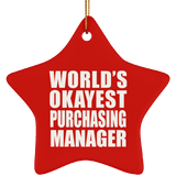 World's Okayest Purchasing Manager - Star Ornament