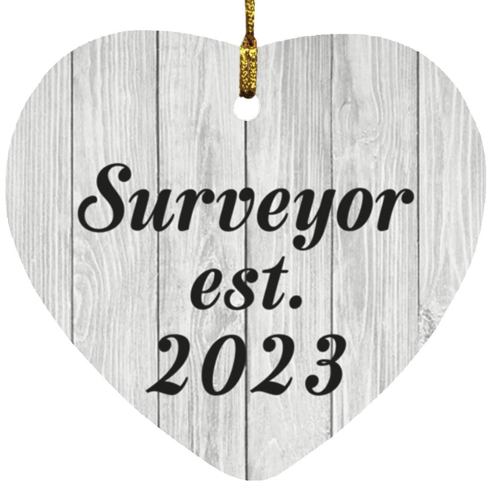 Surveyor Established Est. 2023 - Heart Ornament F