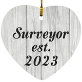 Surveyor Established Est. 2023 - Heart Ornament F