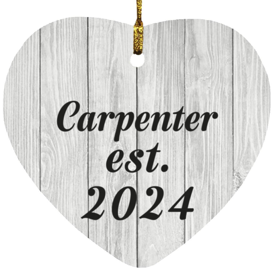 Carpenter Established Est. 2024 - Heart Ornament F