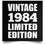 40th Birthday Vintage 1984 Limited Edition - Poster Square