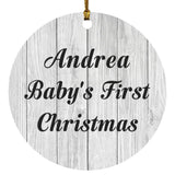 Andrea Baby's First Christmas - Circle Ornament F