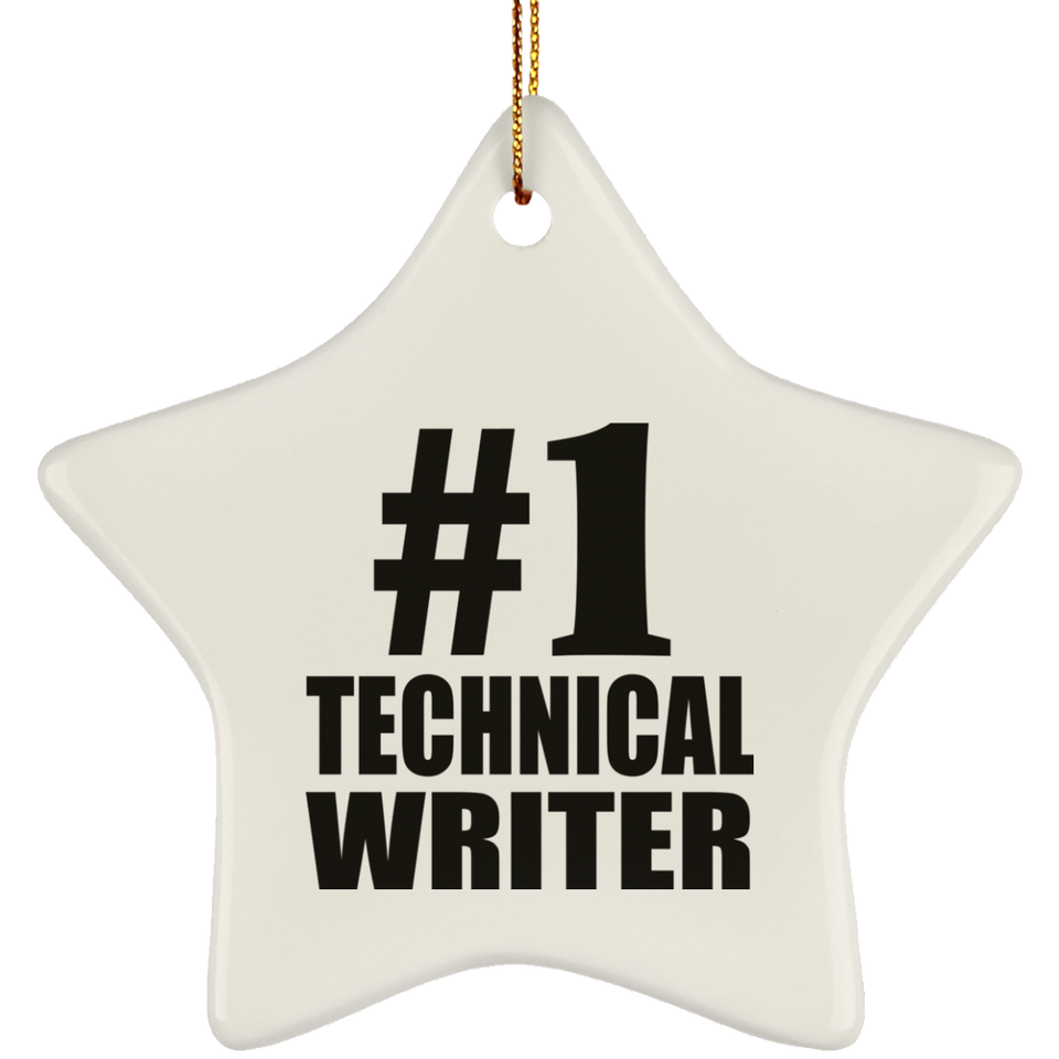 Number One #1 Technical Writer - Star Ornament