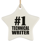 Number One #1 Technical Writer - Star Ornament