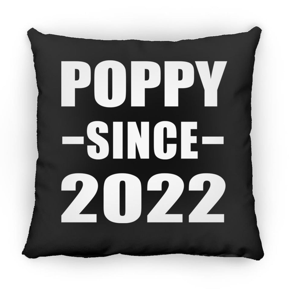 Poppy Since 2022 - Throw Pillow Black