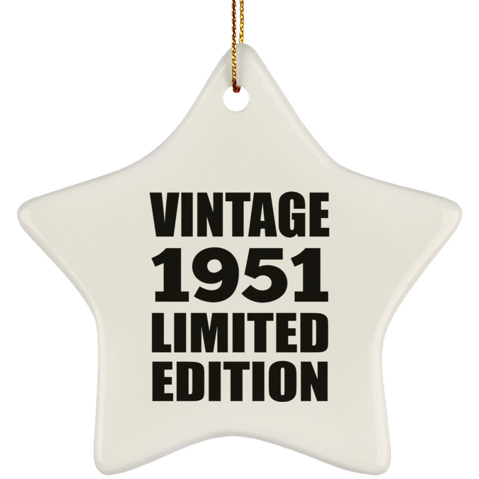 73rd Birthday Vintage 1951 Limited Edition - Star Ornament