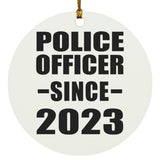 Police Officer Since 2023 - Circle Ornament