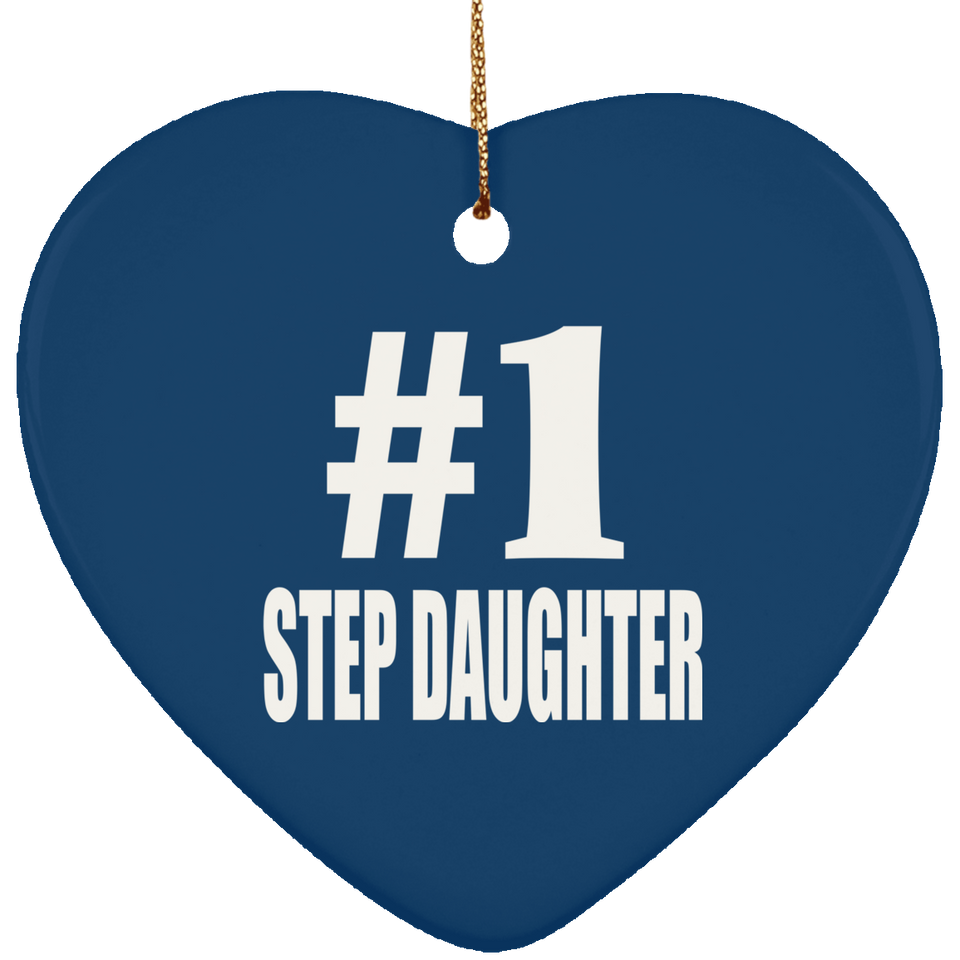 Number One #1 Step Daughter - Heart Ornament