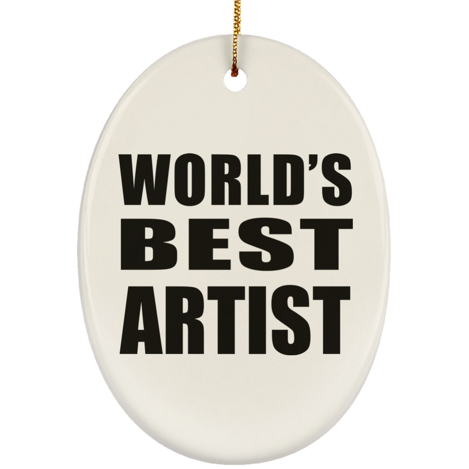 World's Best Artist - Oval Ornament
