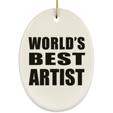 World's Best Artist - Oval Ornament