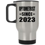 Optometrist Since 2023 - Silver Travel Mug
