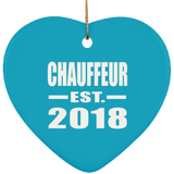 Chauffeur Established EST. 2018 - Heart Ornament