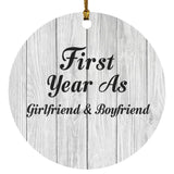 First Year As Girlfriend & Boyfriend - Circle Ornament F