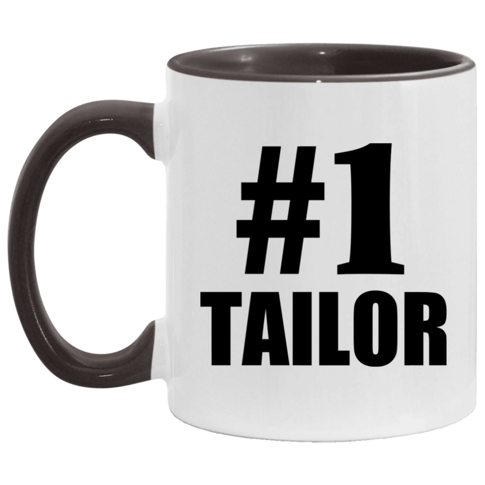 Number One #1 Tailor - 11oz Accent Mug Black