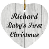 Richard Baby's First Christmas - Heart Ornament F
