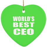 World's Best CEO - Heart Ornament