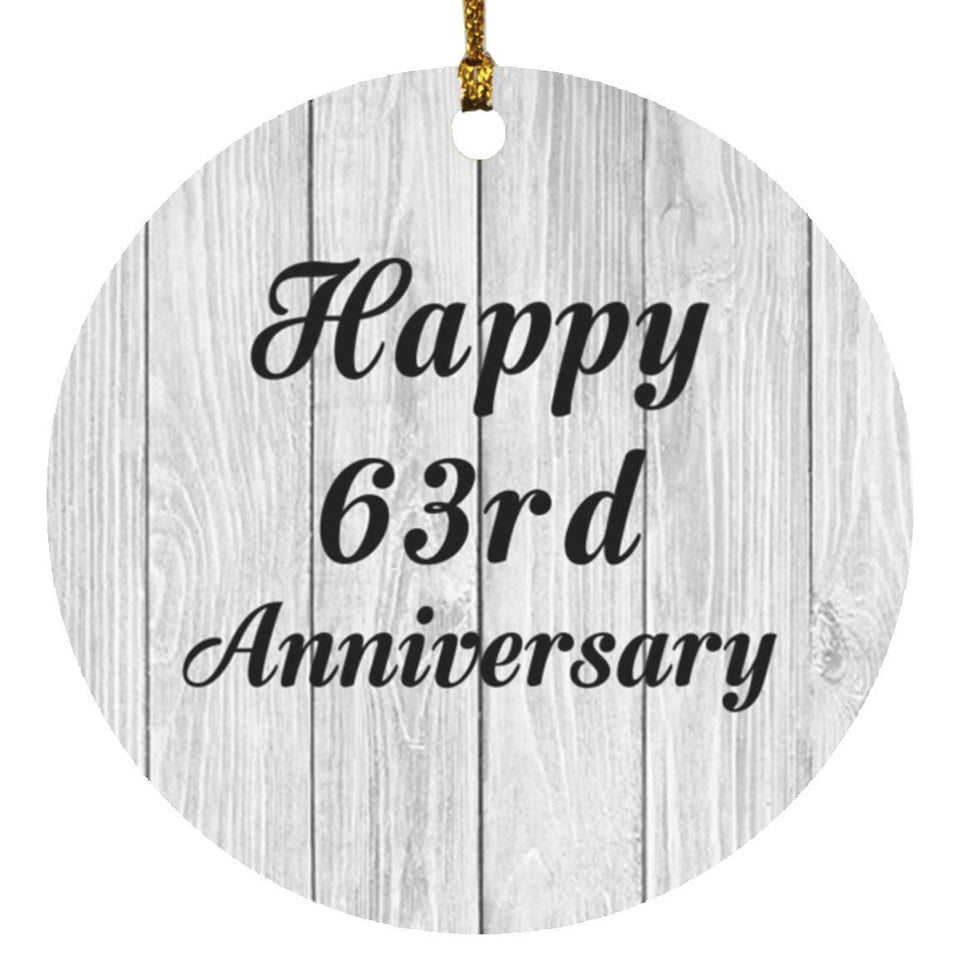 Happy 63rd Anniversary - Circle Ornament F