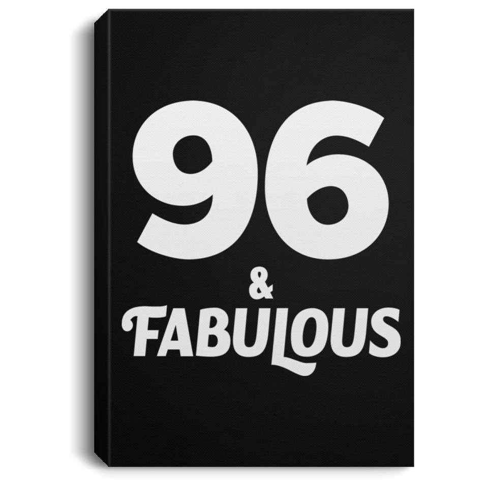 96th Birthday 96 & Fabulous - Canvas Portrait