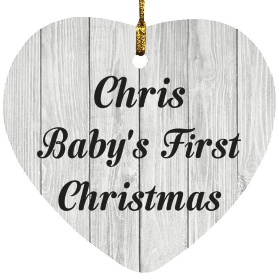Chris Baby's First Christmas - Heart Ornament F