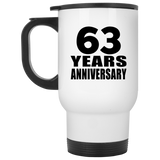 63rd Anniversary 63 Years - White Travel Mug