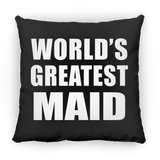 World's Greatest Maid - Throw Pillow Black