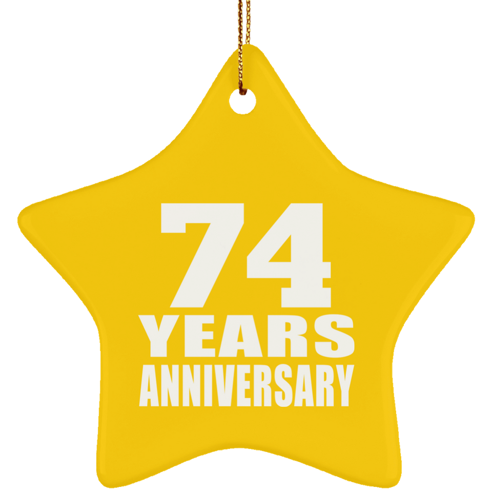 74th Anniversary 74 Years - Star Ornament