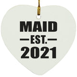 Maid Established EST. 2021 - Heart Ornament