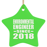 Environmental Engineer Since 2018 - Star Ornament