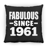63rd Birthday Fabulous Since 1961 - Throw Pillow Black