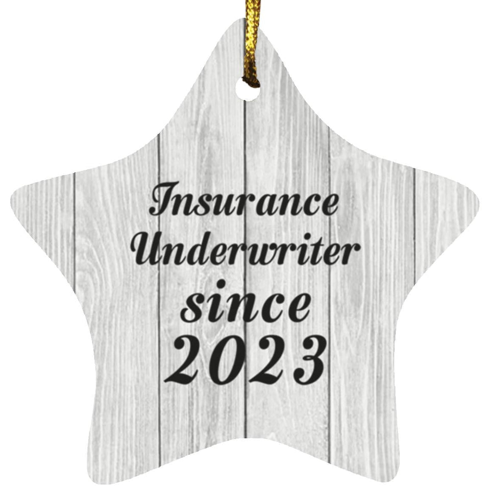 Insurance Underwriter Since 2023 - Star Ornament F