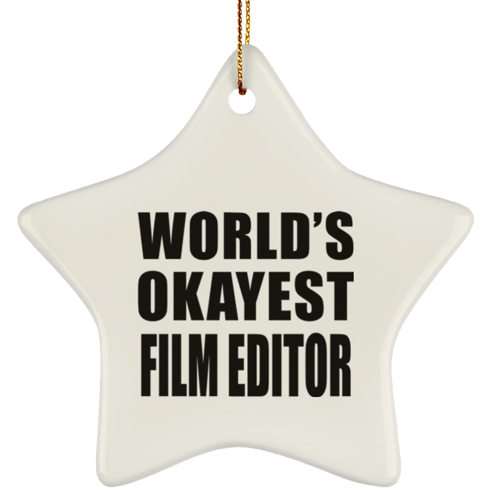 World's Okayest Film Editor - Star Ornament