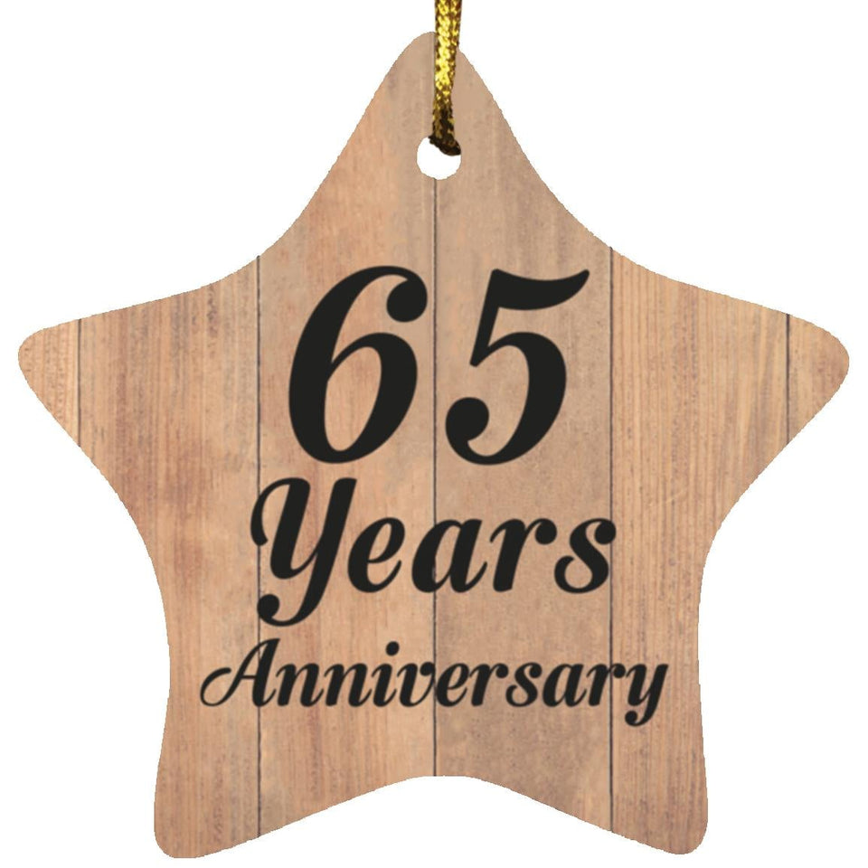 65th Anniversary 65 Years Anniversary - Star Ornament C