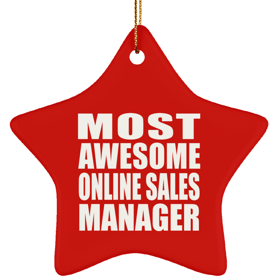 Most Awesome Online Sales Manager - Star Ornament