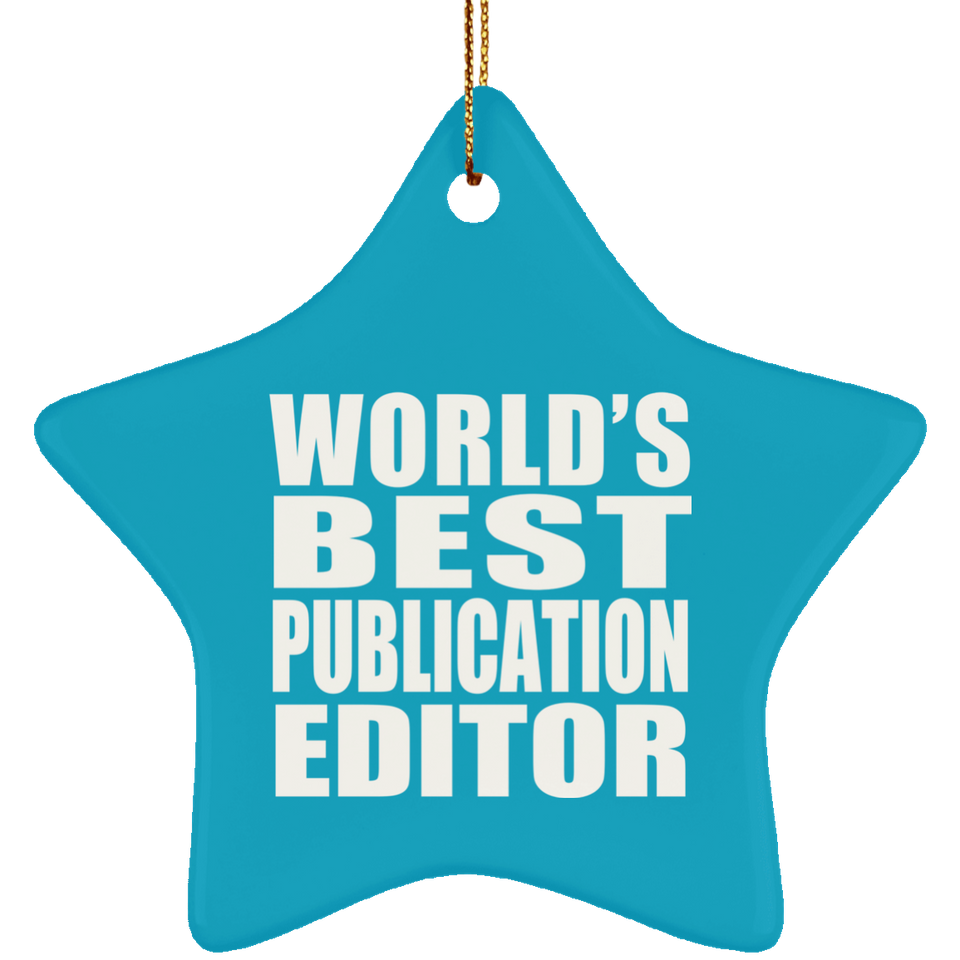 World's Best Publication Editor - Star Ornament