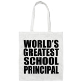 World's Greatest School Principal - Tote Bag White