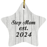 Step Mom Established Est. 2024 - Star Ornament F