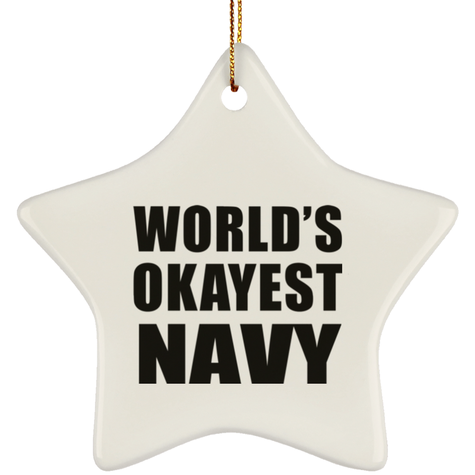 World's Okayest Navy - Star Ornament