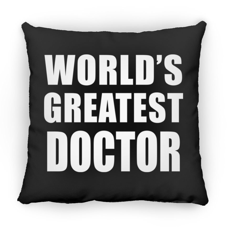 World's Greatest Doctor - Throw Pillow Black