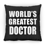 World's Greatest Doctor - Throw Pillow Black