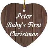 Peter Baby's First Christmas - Heart Ornament D