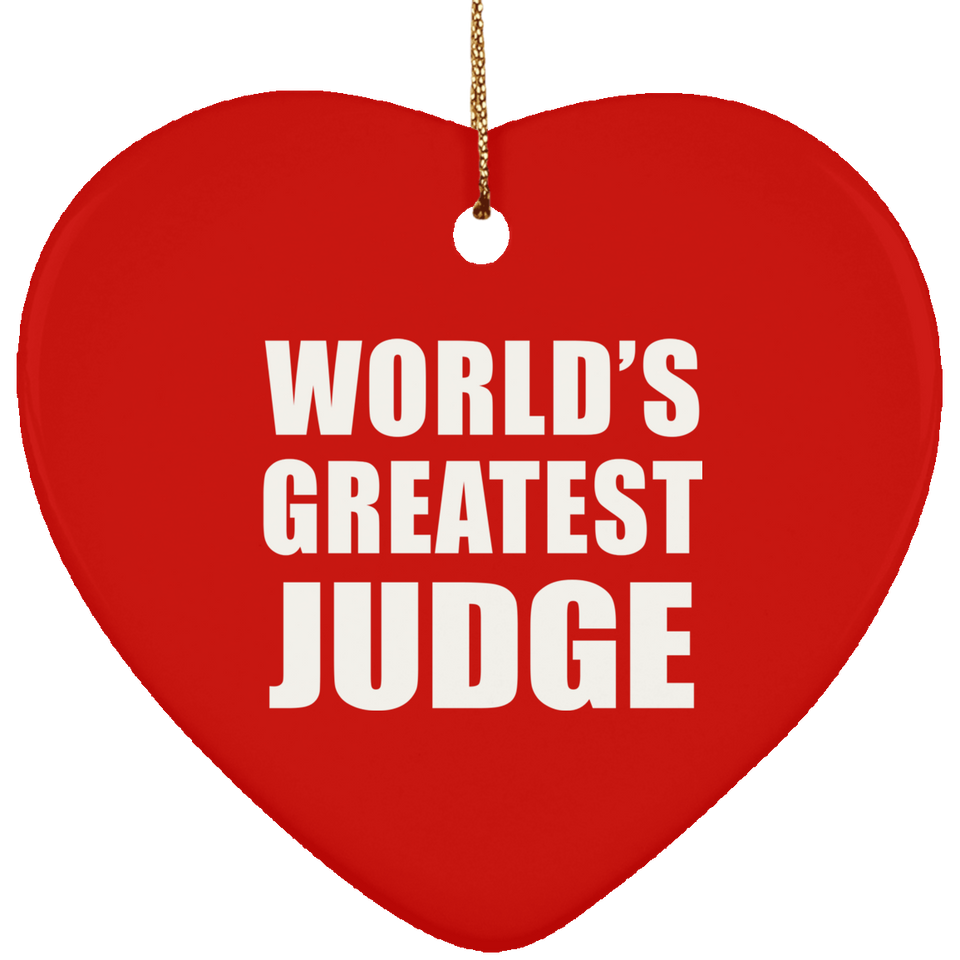 World's Greatest Judge - Heart Ornament