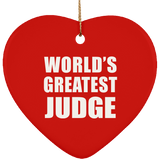 World's Greatest Judge - Heart Ornament