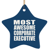 Most Awesome Corporate Executive - Star Ornament