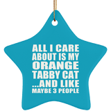 All I Care About Is My Orange Tabby Cat - Star Ornament