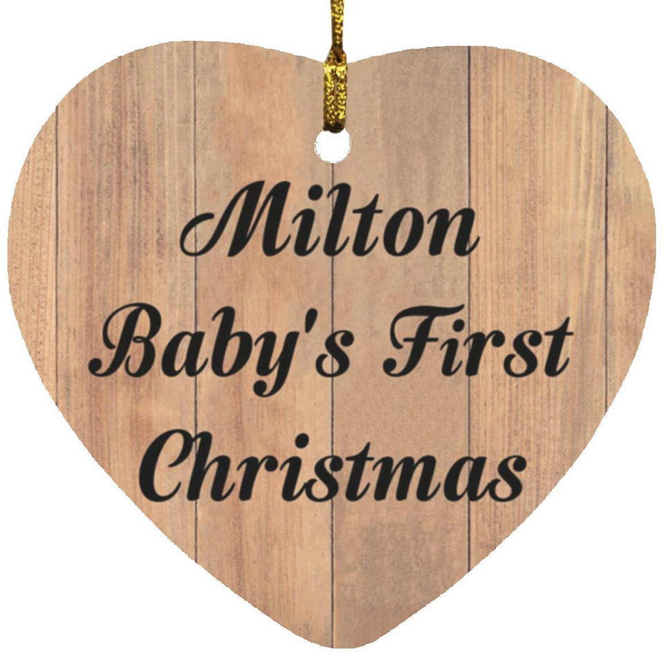 Milton Baby's First Christmas - Heart Ornament C
